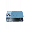 Mey İthalat®   iPhone 16 Pro Max Bruma Magsafe Kapak - Mavi