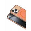 Mey İthalat®   iPhone 16 Pro Max Bruma Magsafe Kapak - Turuncu
