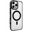 Mey İthalat®   iPhone 16 Pro Max Gleam PC Sert Magsafe Kılıf - Şeffaf-Siyah