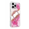 Mey İthalat®   iPhone 16 Pro Max Lotus Simli Magsafe Kapak - Pembe