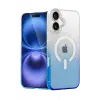 Mey İthalat®   iPhone 16 Pummel Shiny Magsafe Kapak - Mavi