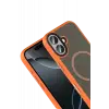 Mey İthalat®   iPhone 17 Megane Magsafe Kapak - Turuncu