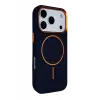 Mey İthalat®   iPhone 17 Pro Max Luno Deri Magsafe Kapak - Mavi