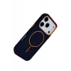 Mey İthalat®   iPhone 17 Pro Max Luno Deri Magsafe Kapak - Mavi