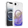 Mey İthalat®   iPhone 17E Lotus Simli Magsafe Kapak - Mor