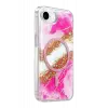 Mey İthalat®   iPhone 17E Lotus Simli Magsafe Kapak - Pembe