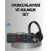 Mey İthalat® Işıklı  Klavye Mouse ve Bluetooth Kulaklık Seti Türkçe Q USB