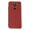 Mey İthalat®   Redmi Note 9 Kılıf Volet Silikon - Kırmızı