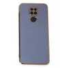 Mey İthalat®   Redmi Note 9 Kılıf Volet Silikon - Mavi