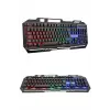 Mey İthalat® RGB Işıklı Gaming  Klavye Q Klavye Mouse Hediyeli