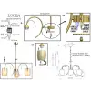 MEZONA 3LÜ ALTIN AVİZE 3XE27