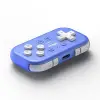 Micro Bluetooth Gamepad Pocket-sized Mini Controller for Switch; Android, and Raspberry Pi, Supports Keyboard Mode (Blue)