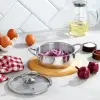 Micro Mini Basık Çelik Tencere 14Cm-2 Parça