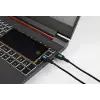 Micro USB Hızlı Şarj Kablosu Siyah + Mavi/Siyah Uç 150 CM