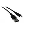 Micro USB Hızlı Şarj Kablosu Siyah + Siyah Uç 150 CM
