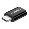 Micro USB - Type-C Dönüştürücü Adaptör, Siyah