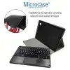 Microcase Samsung Galaxy Tab A9 Plus SM-X210 11 inch Tablet Bluetooth Touchpad Klavye + Standlı Suni Deri Kılıf -BKK5