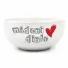 Mideni Dinle Krem Seramik Kase