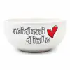 Mideni Dinle Krem Seramik Kase
