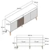 Milan 160cm Konsol (CEVİZ/ANTRASİT)