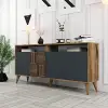 Milan 160cm Konsol (CEVİZ/ANTRASİT)