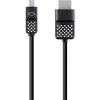 Mini 1.8 m Display Port to HDMI Cable siyah
