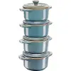 Mini Cocotte Set, 4lü, Yuvarlak, Ceramic By