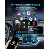 Mini SE Pro Kablosuz CarPlay ve Kablosuz Android Oto Adaptörü, USB-C/A Evrensel Araç Adaptörü iOS/Android için