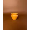Mini Toprak Saksı 9 cm Şerit Detaylı
