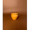 Mini Toprak Saksı 9 cm Şerit Detaylı