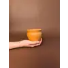 Mini Toprak Saksı 9 cm Şerit Detaylı