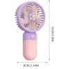 Mini USB Fan, Taşınabilir, Pembe-Mor