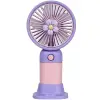 Mini USB Fan, Taşınabilir, Pembe-Mor