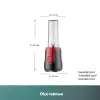 Mixfresh 7026H Kişisel Smoothie Blender Siyah Kırmızı