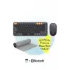 MK350 Creator Pro Combo Sessiz 3 Kanallı Bluetooth + 2.4G Wireless Türkçe Q Klavye Mouse Seti (Grafit Gri)