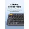 MK350 Creator Pro Combo Sessiz 3 Kanallı Bluetooth + 2.4G Wireless Türkçe Q Klavye Mouse Seti (Grafit Gri)