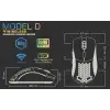 Model D RGB Kablosuz Bamf sensörlü 19000 Dpı 69 gram Mat Siyah