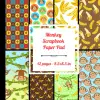 Monkey Scrapbook Paper Pad: 42 pages, 8.5x8.5 in