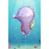 Mor Deniz Atı Folyo Balon