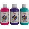Mor, Fuşya, Turkuaz Akrilik Boya 3lü Set 3x250 gr