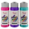 Mor, Fuşya, Turkuaz Akrilik Boya 3lü Set 3x60 ml