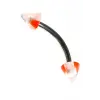 Moulin Curved Barbel Çelik Spike Piercing TDGR00903