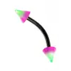 Moulin Curved Barbel Çelik Spike Piercing TDGR00909