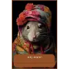 mouse note book cute mouse, mouse wearing a hat note book