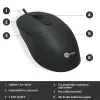 MS102 USB Kablolu 2400DPI 4 Tuşlu Mouse -Sessiz PC, Mac, Dizüstü Bilgisayar için, Windows, Linux ve Mac ile Uyumlu Sağ ve Sol Elle Kullanıma Uygun, 99gr Hafif Optik Mouse Siyah