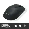 MS102 USB Kablolu 2400DPI 4 Tuşlu Mouse -Sessiz PC, Mac, Dizüstü Bilgisayar için, Windows, Linux ve Mac ile Uyumlu Sağ ve Sol Elle Kullanıma Uygun, 99gr Hafif Optik Mouse Siyah