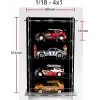 Multicase 4x1: 4 adet 1/18 ölçek model araba için