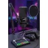 MX-2020 Compact Set-1 Efektli Ses Kartı Mikrofon Stand Seti (PC ve Telefon)