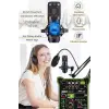 MX-2020 Functional Paket-2 Stüdyo Mikrofon Ses Kartlı Mikser Kulaklık Stand
