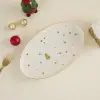 New Year Tree Kayık Tabak 25 cm